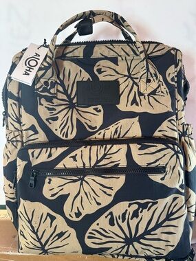 Aloha Collection Bebe Diaper Bag in Black & Tan